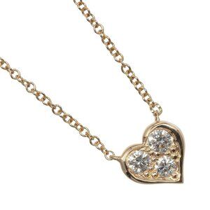 TIFFANY&Co. Sentimental heart Necklace K18 Pink Gold/diamond 2.17g Women